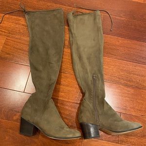 ALDO tan suede over the knee boots